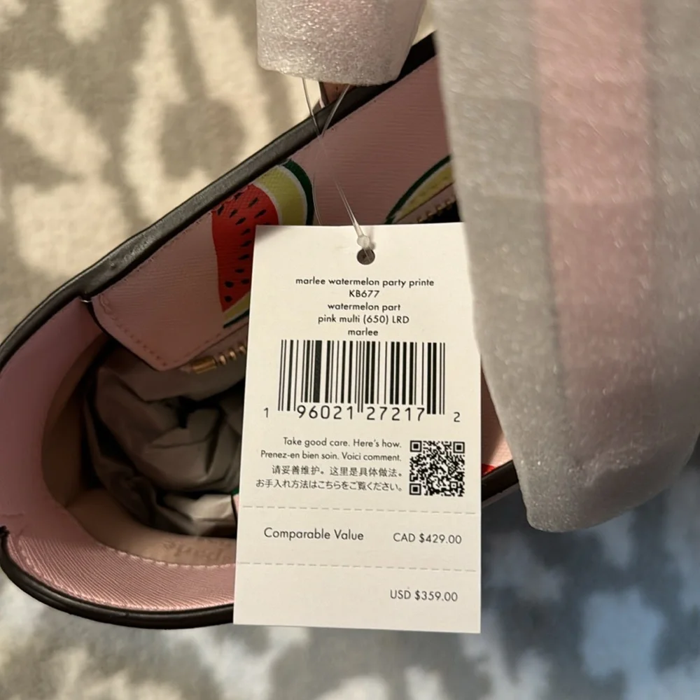 NWT! Marlee watermelon party print tote and matching Marlee wallet - Picture 3 of 7